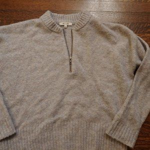 Madewell York Half-Zip Pullover Heather Sweater size Small